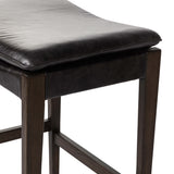 Aya Leather Bar & Counter Stool, Sonoma Black