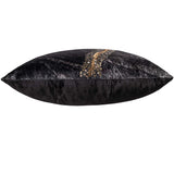 Bella Digital Pillow, Charcoal/Gold-Accessories-High Fashion Home