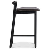 Baden Leather Counter Stool, Sonoma Black-Furniture - Dining-High Fashion Home