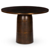 Basil Outdoor Dining Table, Antique Rust-High Fashion Home