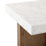 Bellamy End Table, White Marble-Furniture - Accent Tables-High Fashion Home