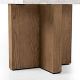 Bellamy End Table, White Marble-Furniture - Accent Tables-High Fashion Home