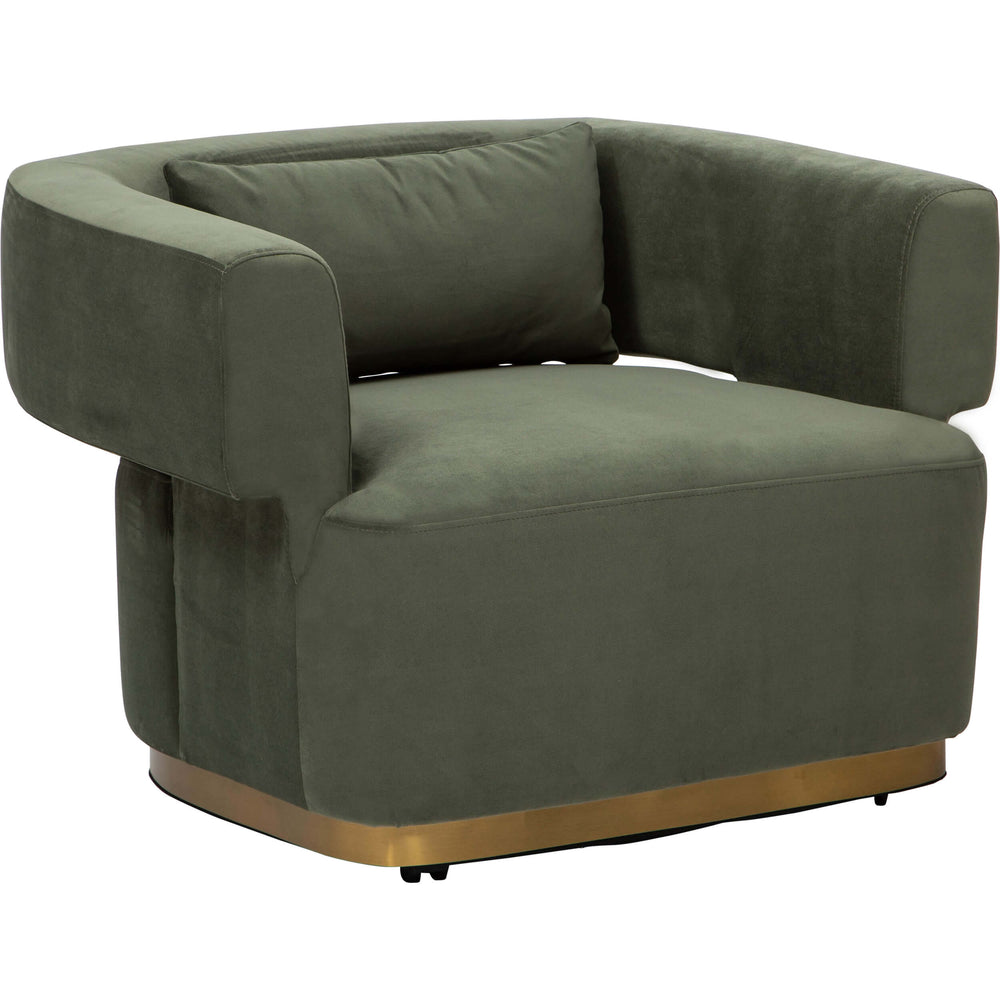 Bellamy Swivel Chair, Soren Olivine-Furniture - Chairs-High Fashion Home