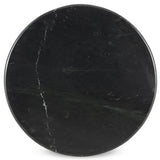 Belle 38" Round Dining Table, Black Marble