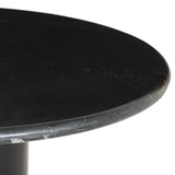 Belle 38" Round Dining Table, Black Marble