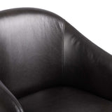 Bensen Leather Arm Chair, Sonoma Black-Furniture - Dining-High Fashion Home