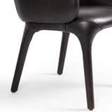 Bensen Leather Arm Chair, Sonoma Black-Furniture - Dining-High Fashion Home