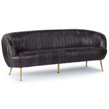 Beretta Leather Sofa, Faded Black-Furniture - Sofas-High Fashion Home