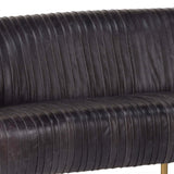 Beretta Leather Sofa, Faded Black-Furniture - Sofas-High Fashion Home