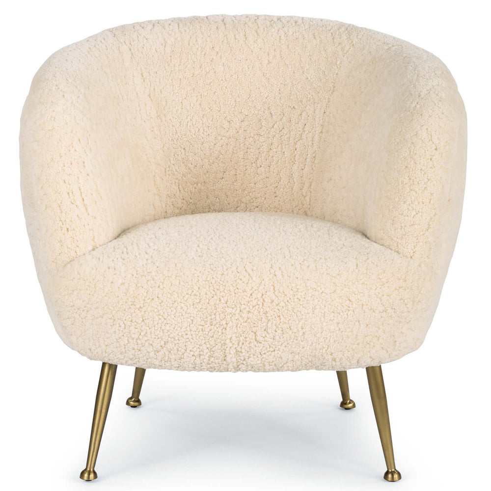 Beretta Sheepskin Chair, White-Furniture - Chairs-High Fashion Home