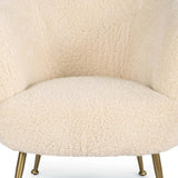 Beretta Sheepskin Chair, White-Furniture - Chairs-High Fashion Home