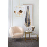 Beretta Sheepskin Chair, White-Furniture - Chairs-High Fashion Home