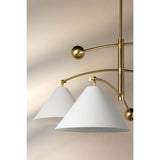 Birdie Chandelier, Aged Brass-Lighting-High Fashion Home