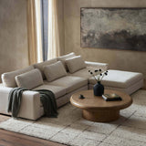 Bloor 3 Piece Sofa w/Ottoman, Clairmont Sand-Furniture - Sofas-High Fashion Home