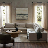 Bloor 5 Piece Sectional, Clairmont Sand-Furniture - Sofas-High Fashion Home