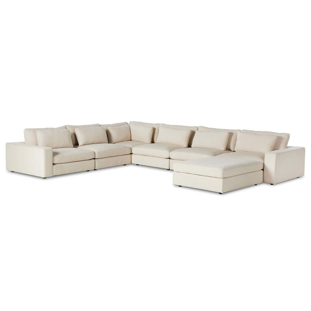 Bloor 6 Piece Sectional w/Ottoman, Clairmont Sand-Furniture - Sofas-High Fashion Home