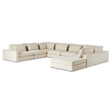 Bloor 7 Piece Sectional w/Ottoman, Clairmont Sand-Furniture - Sofas-High Fashion Home