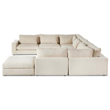 Bloor 7 Piece Sectional w/Ottoman, Clairmont Sand-Furniture - Sofas-High Fashion Home