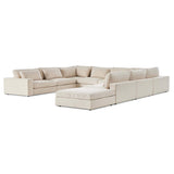 Bloor 8 Piece Sectional w/Ottoman, Clairmont Sand-Furniture - Sofas-High Fashion Home