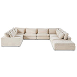 Bloor 8 Piece Sectional w/Ottoman, Clairmont Sand-Furniture - Sofas-High Fashion Home