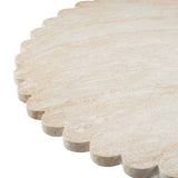 Blossom Outdoor Round Dining Table, Travertine Finish-Furniture - Dining-High Fashion Home