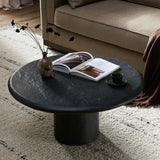 Bonnie Coffee Table, Textured Black-Furniture - Accent Tables-High Fashion Home