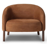 Bowie Leather Chair, Nubuck Cognac-Furniture - Chairs-High Fashion Home