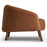 Bowie Leather Chair, Nubuck Cognac-Furniture - Chairs-High Fashion Home