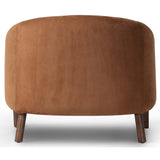 Bowie Leather Chair, Nubuck Cognac-Furniture - Chairs-High Fashion Home