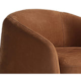 Bowie Leather Chair, Nubuck Cognac-Furniture - Chairs-High Fashion Home