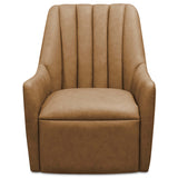 Bowie Leather Swivel Chair, Tan