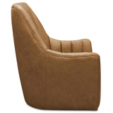 Bowie Leather Swivel Chair, Tan