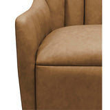 Bowie Leather Swivel Chair, Tan