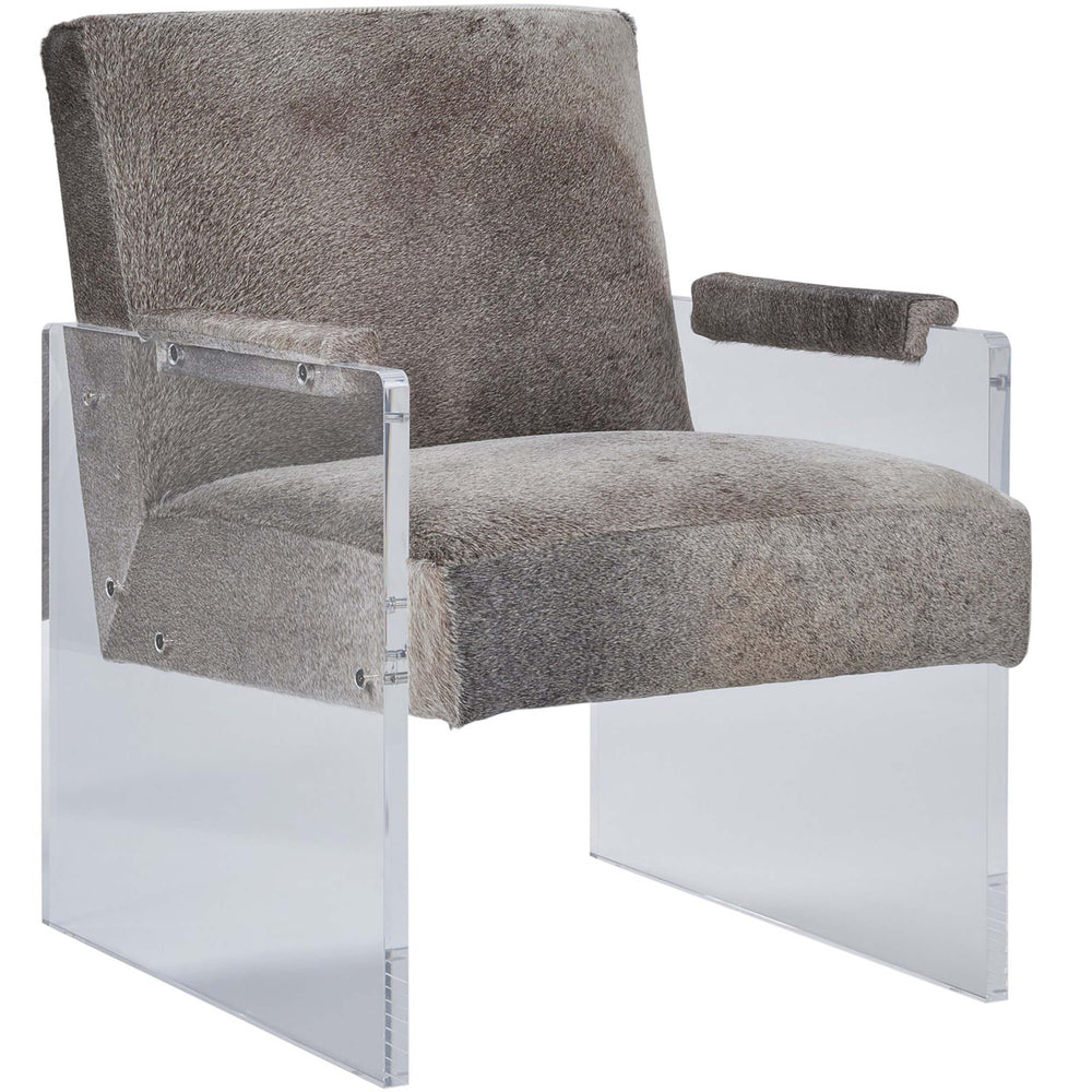 Brickell Chair, Natural Cowhide Grey-Furniture - Chairs-High Fashion Home