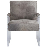 Brickell Chair, Natural Cowhide Grey-Furniture - Chairs-High Fashion Home