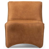 Bridgette Leather Chair, Nubuck Cognac-Furniture - Chairs-High Fashion Home