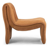 Bridgette Leather Chair, Nubuck Cognac-Furniture - Chairs-High Fashion Home