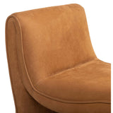 Bridgette Leather Chair, Nubuck Cognac-Furniture - Chairs-High Fashion Home