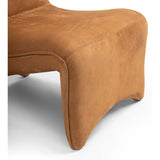 Bridgette Leather Chair, Nubuck Cognac-Furniture - Chairs-High Fashion Home