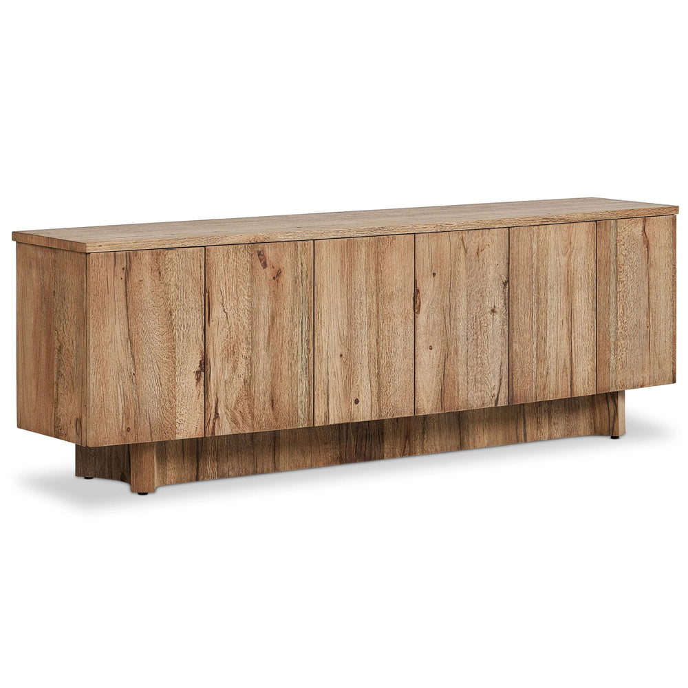 Brinton Media Console, Rustic Oak