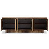 Brinton Media Console, Rustic Oak