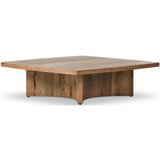 Brinton Square Coffee Table, Rustic Oak-Furniture - Accent Tables-High Fashion Home