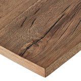 Brinton Square Coffee Table, Rustic Oak-Furniture - Accent Tables-High Fashion Home