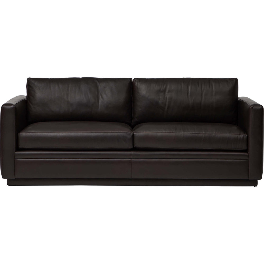 Bronson Leather Sofa, Lewis Nougat