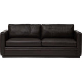 Bronson Leather Sofa, Lewis Nougat