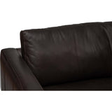 Bronson Leather Sofa, Lewis Nougat