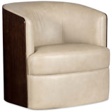 Donna Leather Swivel Chair, Aline Stonewash-Furniture - Chairs-High Fashion Home