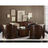 Donna Leather Swivel Chair, Aline Stonewash-Furniture - Chairs-High Fashion Home