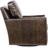 Johansen Leather Swivel Chair, Columbus New York-Furniture - Chairs-High Fashion Home