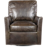 Johansen Leather Swivel Chair, Columbus New York-Furniture - Chairs-High Fashion Home